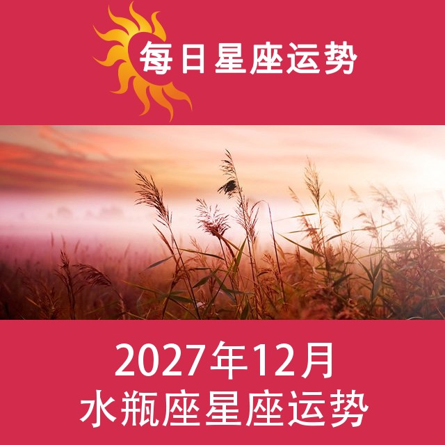 水瓶座 2027年12星座月运