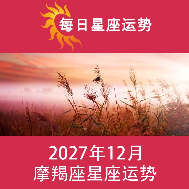 摩羯座 2027年12星座月运