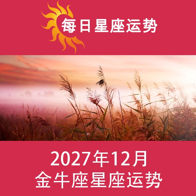 金牛座 2027年12星座月运