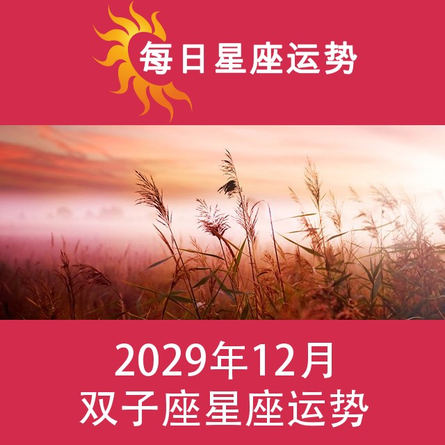 双子座 2029年12星座月运