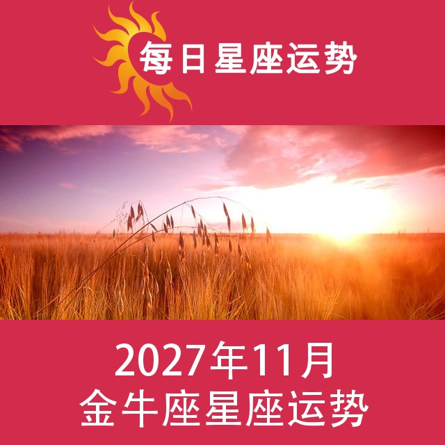 金牛座 2027年11星座月运